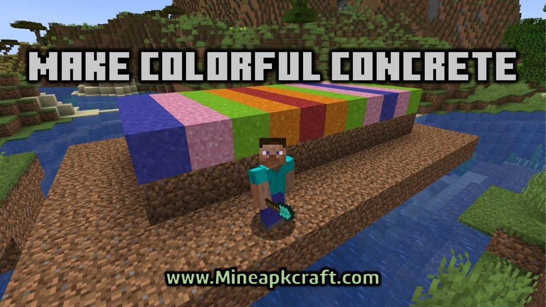 How to Make Colorful Concrete Fast in Minecraft